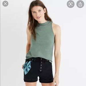 NWT! madewell XS black tank with mockneck